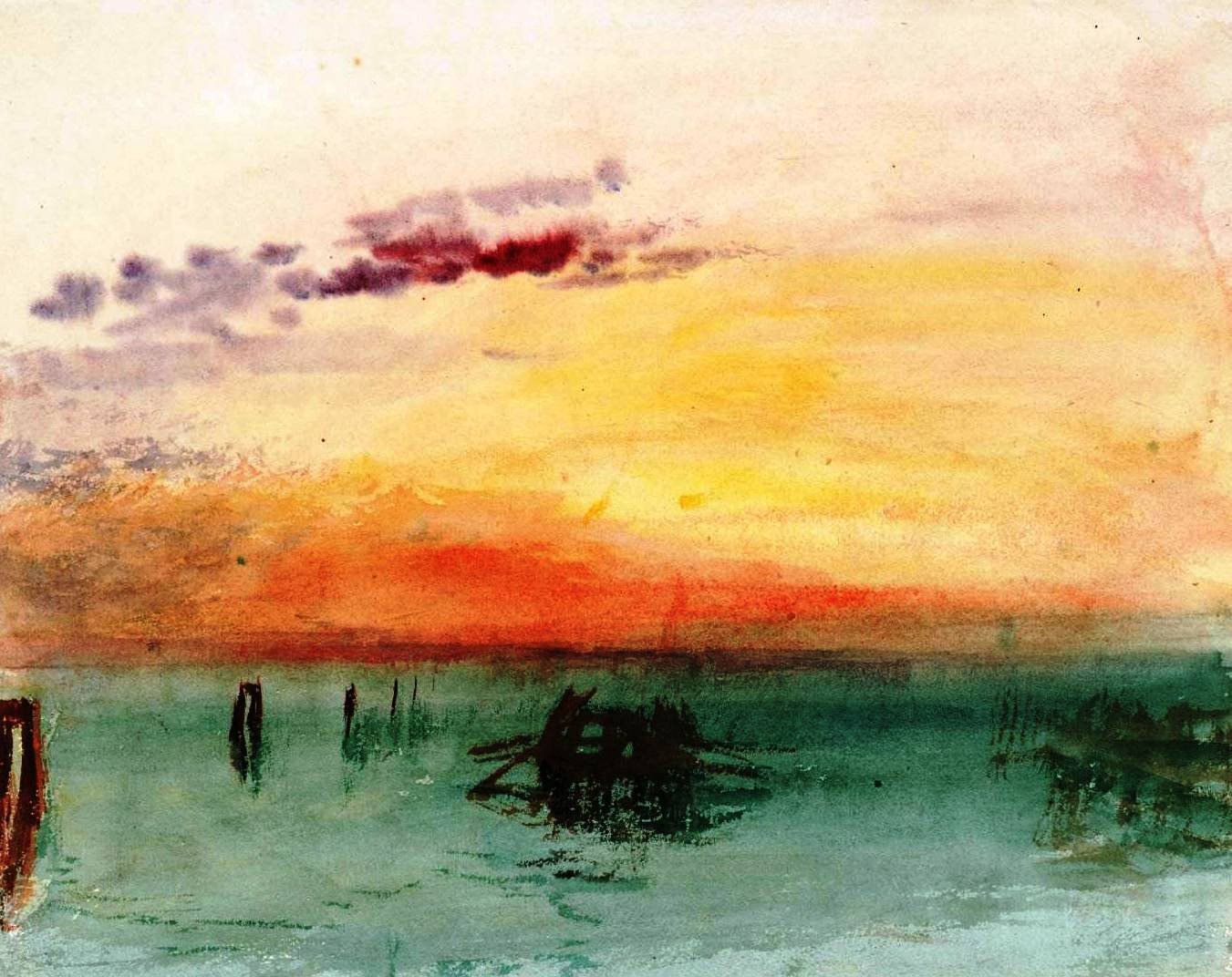 Amazon.com: Venice, Looking Across The Lagoon at Sunset by Joseph